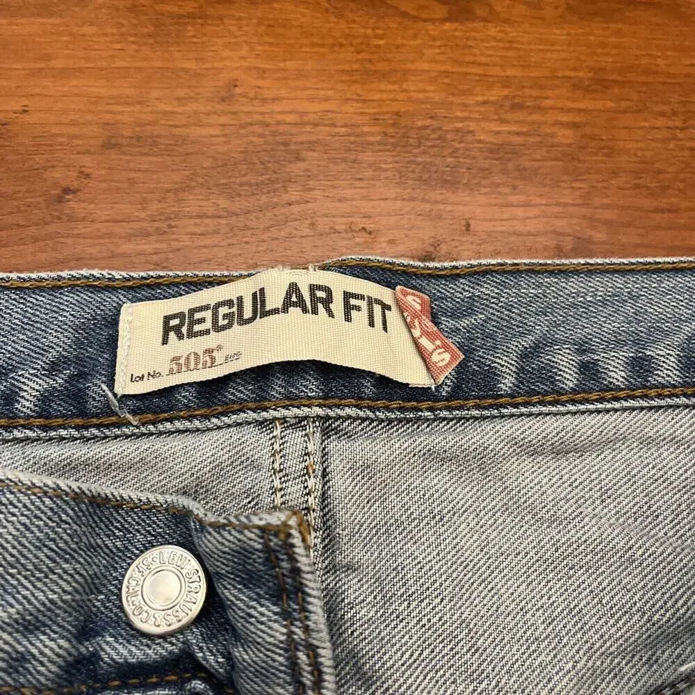 Levi Strauss & Co 505 Size 34x29 Blue Regular Straight Leg Denim Jeans‎ Older